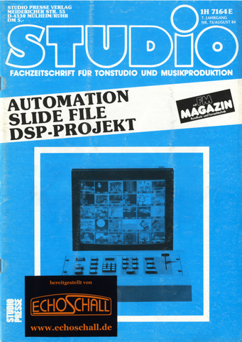 Studio Magazin Heft 75-MXR Q1 Digitalhall-Automatisierung im Regieraum-Lexicon PCM60