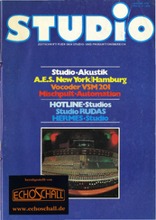Studio Magazin Heft 01-Sennheiser_Vocoder-Hotline_Studios-Studio_Rudas-Hermes_Studio
