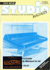 Studio Magazin Heft 87-Test Korg SDD-2000-Harrison Serie 10 Mischpult