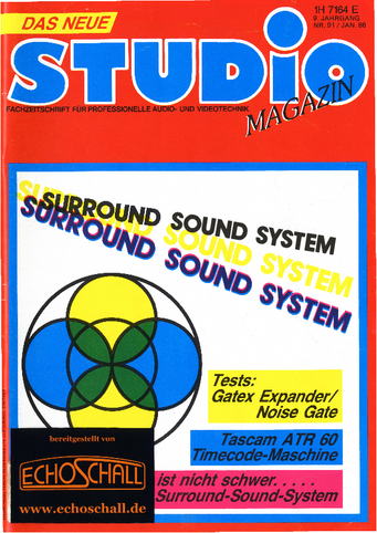 Studio Magazin Heft 91-Ambisonics Sorround System-Lexicon 224XL-AMS RMX16