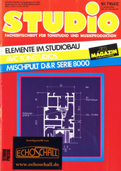 Studio Magazin Heft 55-AVC Tonstudios-Mischpult D&R Serie 8000-Studiobau