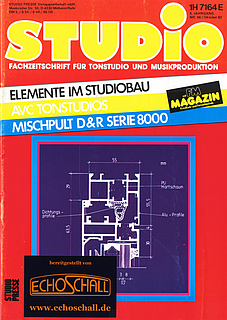Studio Magazin Heft 55-AVC Tonstudios-Mischpult D&R Serie 8000-Studiobau