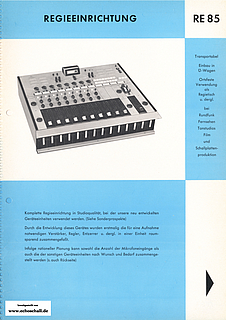 EAB Prospekt RE85 Röhrenmischpult deutsch