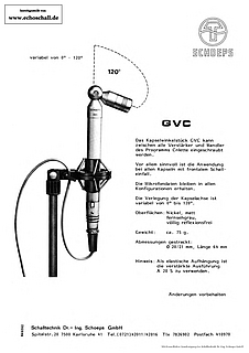 Schoeps Prospekt GVC Kapselgelenkstück 1984 deutsch