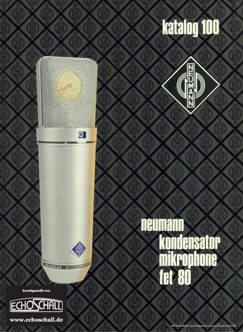 Neumann Katalog 100 Mikrofone 1977 deutsch