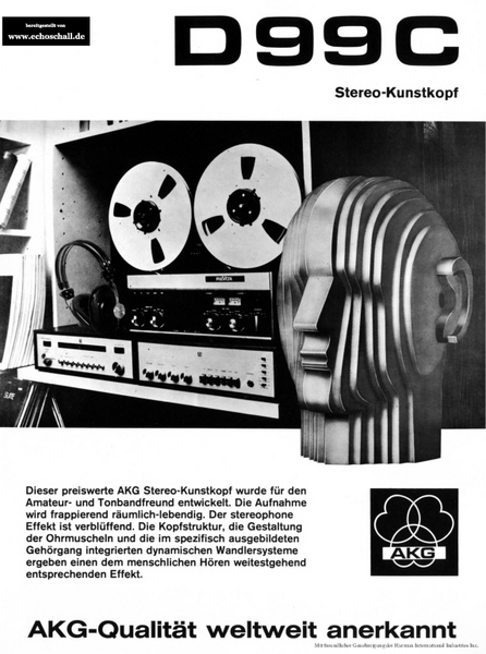 AKG Prospekt D99c Kunstkopfmikrofon deutsch