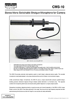 Sanken Bochure CMS-10 Richtrohrmikrofon 2010 english