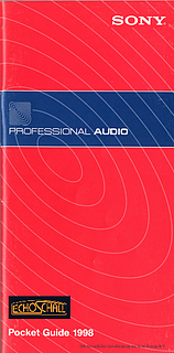 Sony Pocket Guide Professional Audio 1998 english