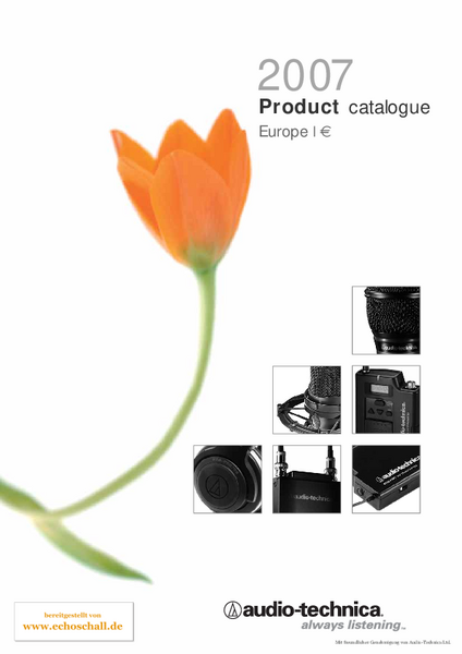 Audio Technica General Catalog 2007 english