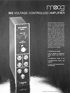 Moog Brochure 902 Voltage Controlled Amplifier 1974 english