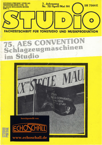 [Translate to Englisch:] Studio Magazin Heft 72-Aphex Story-Fairlight CMI-Marktuebersicht Drumcomputer