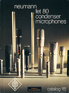 Neumann Katalog 115 fet 80 Condenser Microphones 1983 deutsch