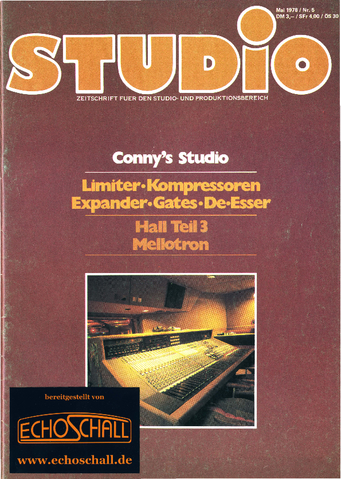 Studio Magazin Heft 05-Conny Plank-Limiter-Kompressoren-Mellotron 