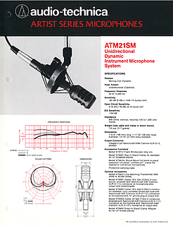 Audio Technica Brochure ATM21SM Microphone 1980 english