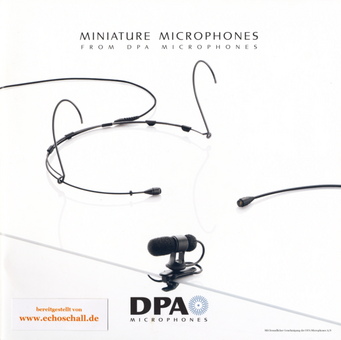 DPA Microphones Short Catalog Miniature Microphones 2009 english