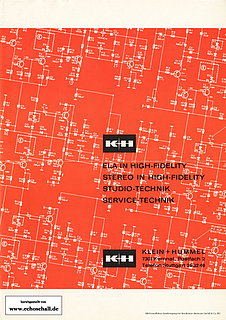 Klein + Hummel Kurzkatalog Studiotechnik HiFi-Technik deutsch