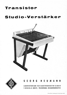 Neumann Prospekt Transistorierte Mischpulttechnik 1963 deutsch