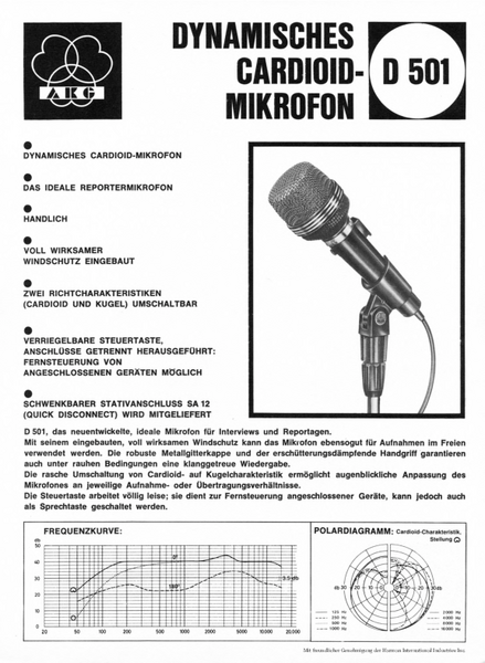 AKG Prospekt D501 Mikrofon deutsch