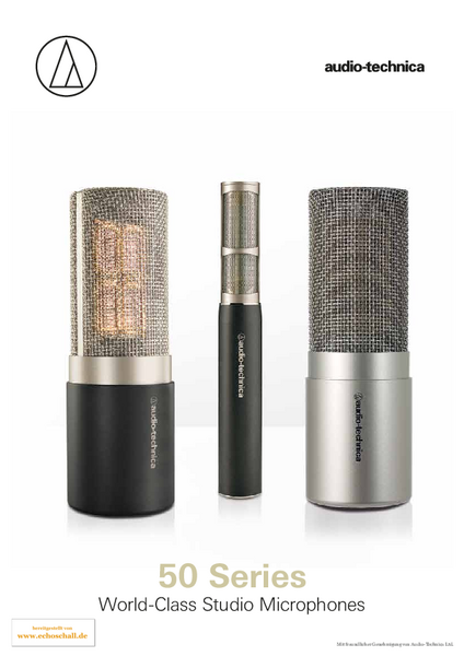 Audio Technica Brochure 50 Series Microphones 2018 english