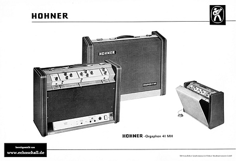 Hohner Prospekt Orgaphon 41 MH Verstärker deutsch