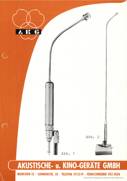 AKG Prospekt C29 C30 Röhrenmikrofone deutsch