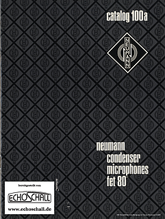 Neumann Catalog 100a Microphones 1979 english
