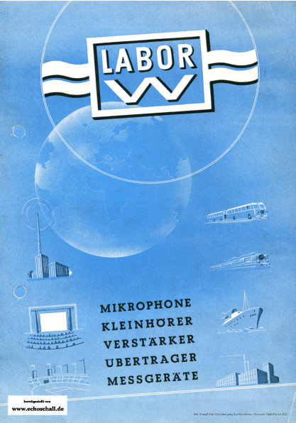 Sennheiser/Labor W Katalog 1953 deutsch