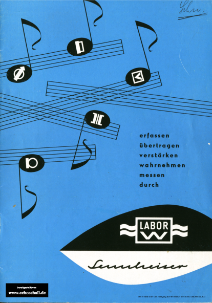 Sennheiser/Labor W Katalog 1956 deutsch