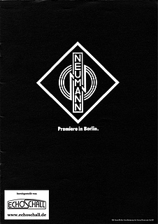 Neumann Prospekt N5000 Mischpult - Premiere in Berlin (1984) deutsch