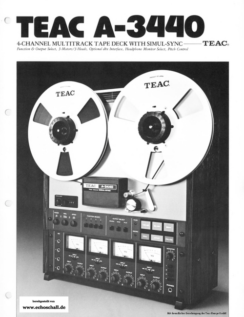 EchoschallBibliothek A3440 MultitrackRecorder (1979)