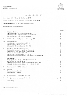 Schoeps Preisliste Mikrofone 1993 deutsch