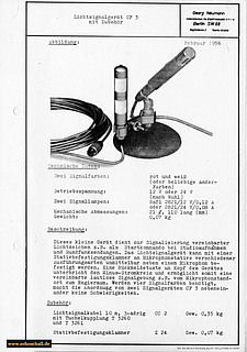 Neumann Prospekt CF3 Lichtsignalgerät 1956 deutsch