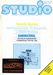 [Translate to Englisch:] Heft 14-Tonstudio Hoysweg-Bandmaschinen-Tonbandmaterial