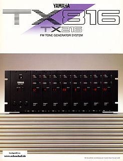 Yamaha Brochure TX816 FM Tone Generator System 1985 english